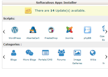 Apps in Softaculous