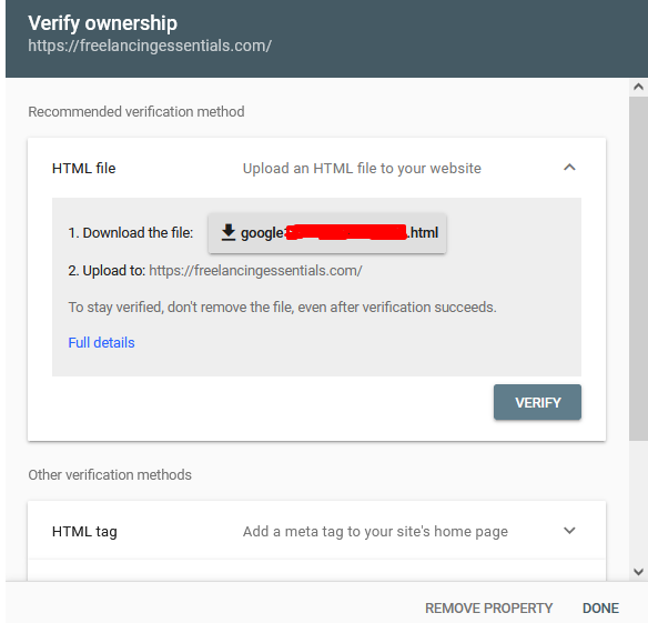 verify ownership