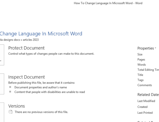 How to change the language in Microsoft Word